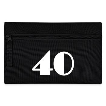 40 YEARS. 40th ANNIVERSARY. BIRTHDAY 40 YEARS. 40 - Pencil Case - black - Front