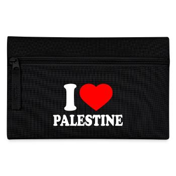 I love palestine - Pencil Case - black - Front