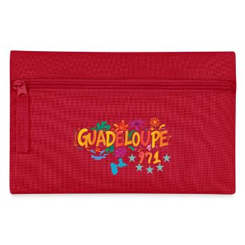 Carte de la Guadeloupe 971 - idee cadeau souvenir - Trousse - rouge - Devant