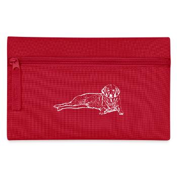 Dog white - Pencil Case - red - Front