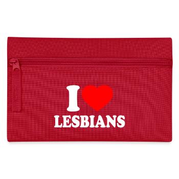 I love lesbians - Federtasche - Rot - Vorne