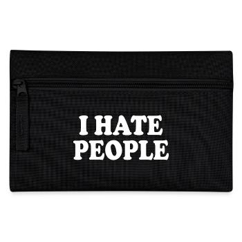 I hate people - Federtasche - Schwarz - Vorne