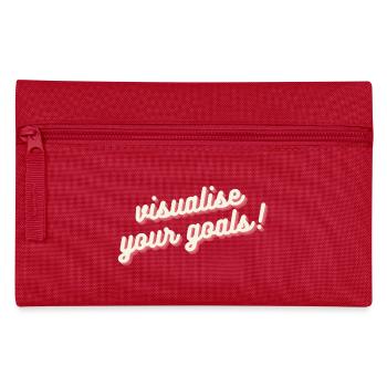 Visualisiere deine Ziele Motivation Mindset Shirt - Federtasche - Rot - Vorne