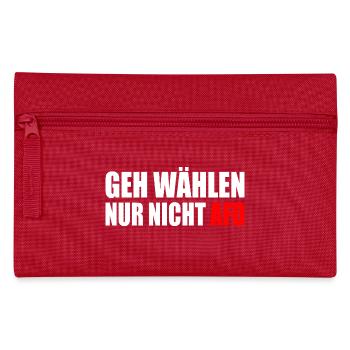 geh wählen nur nicht afd - Federtasche - Rot - Vorne