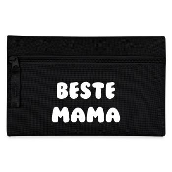Beste Mama Weiß - Federtasche - Schwarz - Vorne