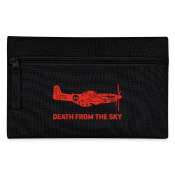 Vintage Fighter Plane (Red) - Pencil Case - black - Front