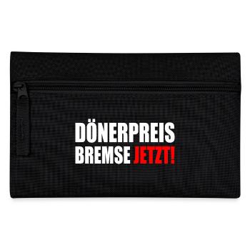 dönerpreisbremse jetzt - Federtasche - Schwarz - Vorne