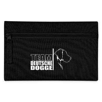 TEAM Deutscher Dogge Hunde Hund Wilsigns - Federtasche - Schwarz - Vorne