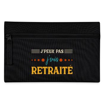 I Can't Humor T-Shirt I'm Retired - Pencil Case - black - Front