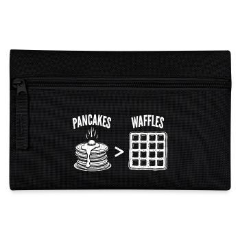 Pfannkuchen über Waffeln - Federtasche - Schwarz - Vorne