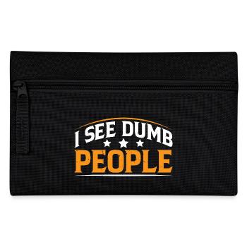I See Dumb People 21 - Federtasche - Schwarz - Vorne