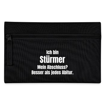 Striker on the soccer field - Pencil Case - black - Front