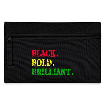 Black Bold Brilliant Black History Month African - Federtasche - Schwarz - Vorne