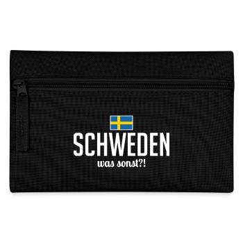 Schweden was sonst Spruch Skandinavien - Federtasche - Schwarz - Vorne