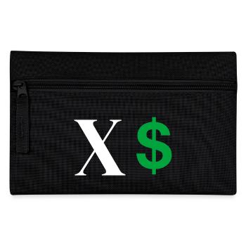 Letter x dollar - Pencil Case - black - Front