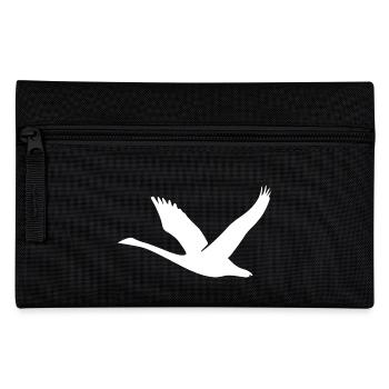 Fliegender Schwan Vogel mit Flügeln - Federtasche - Schwarz - Vorne