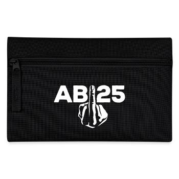 Abi 25 - Stinkefinger - Abitur - Geschenk - Federtasche - Schwarz - Vorne