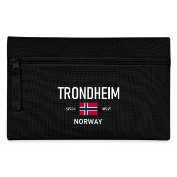 Trondheim - Norway - Coordinates - Flag - Pencil Case - black - Front