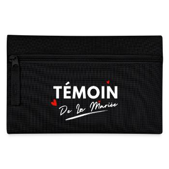 Bride's Witness Hearts - Bride Gift - Pencil Case - black - Front