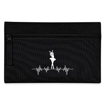 Ballerine Heartbeat Ballet Danseuse ECG Femmes - Trousse - noir - Devant