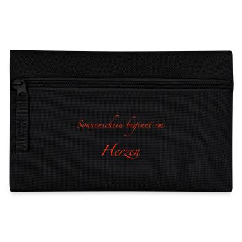 Sunshine begins in the heart - Pencil Case - black - Front