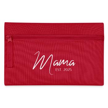 Mama Seit 2025 Jahrgang Mutter Elegant - Federtasche - Rot - Vorne