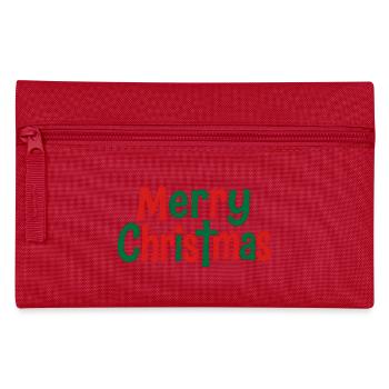 Joyeux Noël Art de texte ludique - Trousse - rouge - Devant