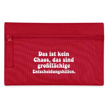 Das ist kein Chaos Spruch Humor - Federtasche - Rot - Vorne
