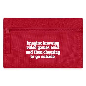 Imaginez que les jeux vidéo existent PC Gamer Gaming Zocker - Trousse - rouge - Devant