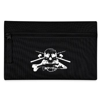 JSA Fishing Skull (R) white in high quality! - Federtasche - Schwarz - Vorne