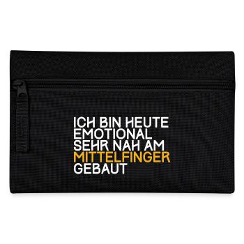 Emotional sehr nah am Mittelfinger gebaut - Federtasche - Schwarz - Vorne