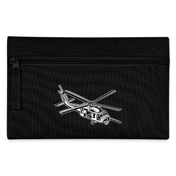 Hubschrauber / Helikopter 01_weiß - Federtasche - Schwarz - Vorne