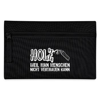 Holz - vertrauen Menschen - Federtasche - Schwarz - Vorne
