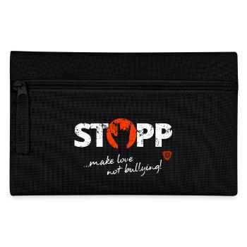Stopp - weiß - Federtasche - Schwarz - Vorne