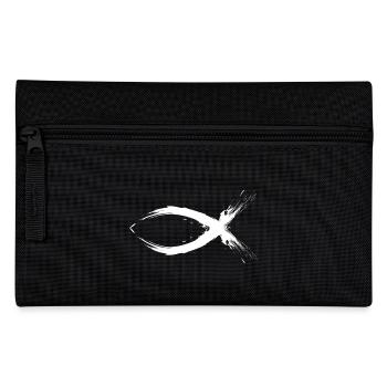 Fish Christianity Symbol Religion Church - Pencil Case - black - Front