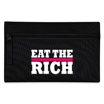 Eat the rich - Federtasche - Schwarz - Vorne