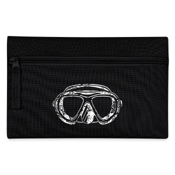 Vintage Vector Diving Mask - Pencil Case - black - Front