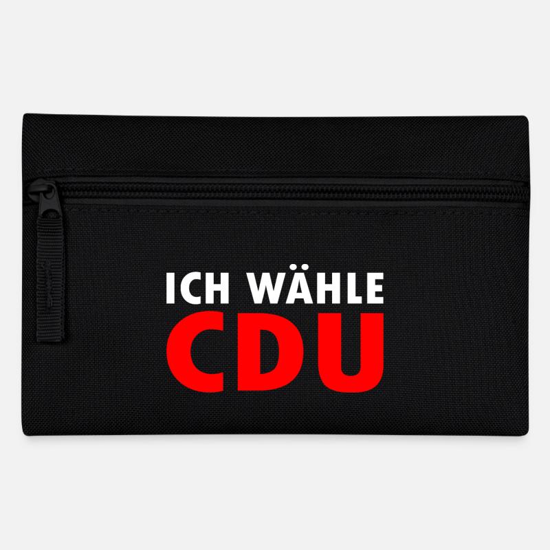Ich wähle cdu - Federtasche - Schwarz