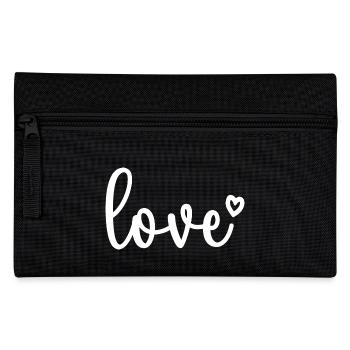 Süße Liebe mit Herz passendes Valentinstagsgeschenk - Federtasche - Schwarz - Vorne