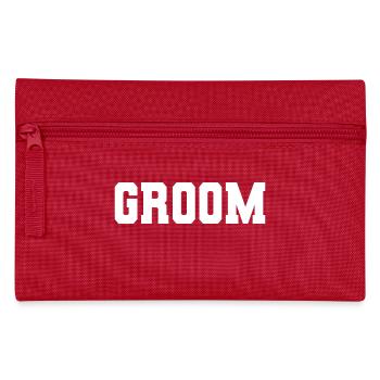 Groom - Husband To Be, Wedding Party Gift - Pencil Case - red - Front