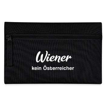Wien Wiener kein Österreicher - Federtasche - Schwarz - Vorne