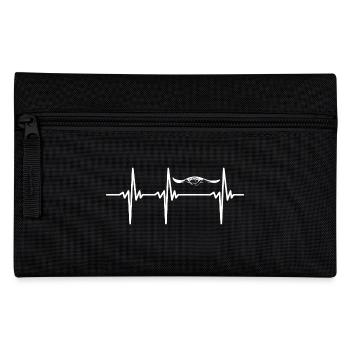 Heartbeat for flying rays - Elegant manta rays - Pencil Case - black - Front