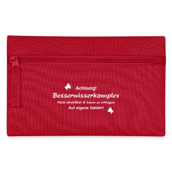 Besserwisser Klugscheißer Geschenkidee Schlaumeier - Federtasche - Rot - Vorne