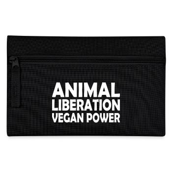 animal liberation Vegan power - Federtasche - Schwarz - Vorne