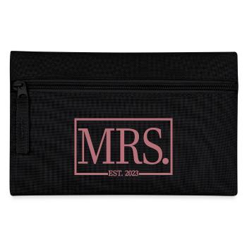 Mrs. Est. 2023 Verlobung Brautparty Hochzeit - Federtasche - Schwarz - Vorne