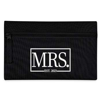 Mme Est. 2023 Fiançailles Mariage Douche nuptiale - Trousse - noir - Devant