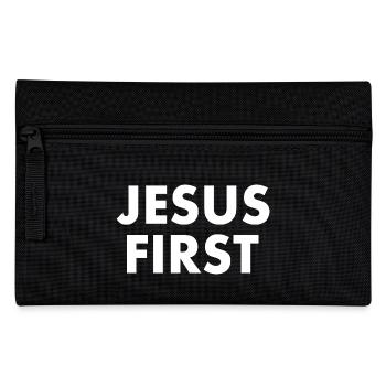 Jesus first - Federtasche - Schwarz - Vorne