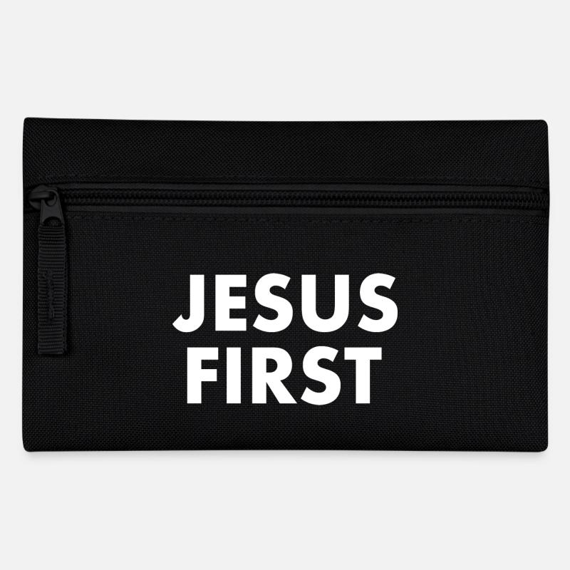Jesus first - Federtasche - Schwarz