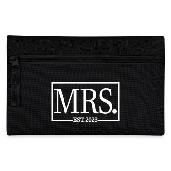 Mme Est. 2023 Fiançailles Mariage Douche nuptiale - Trousse - noir - Devant