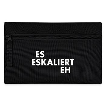 Es eskaliert eh - Federtasche - Schwarz - Vorne